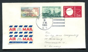 USA : World Fair cover from 1965 sent to Germany - used - Picture 1 of 1