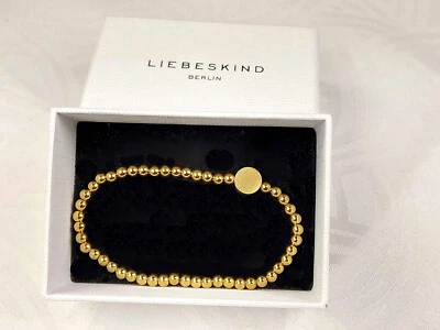 Damen Armkette Armband Liebeskind Berlin Edelstahl mit Logo IP-Gold ca. 17 cm - Bild 1 von 4