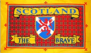 SCOTLAND THE BRAVE Pack of 4 Mini flags 22cm x 15cm FLAG 9x6 inches - Picture 1 of 1