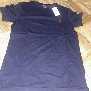 Ralph Lauren Adult T Shirt 100% Cotton Crew Neck Tee Large Navy Blue - Bild 1 von 4