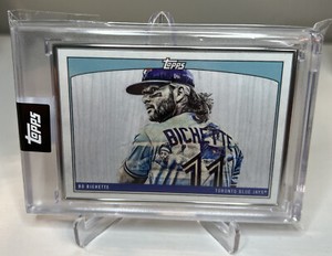 2022 Topps X Lauren Taylor Bo Bichette Card 13 ARTIST PROOF 1/20 Silver Frame