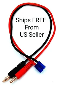 EC2 RC Charging Cable 16GA Wire Fits Losi Mini T B & Others Ships FREE From US - Picture 1 of 12