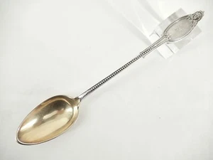 Albert Coles KENILWORTH Coin Silver Large Platter Spoon. 12 9/16". S-204 - Foto 1 di 15