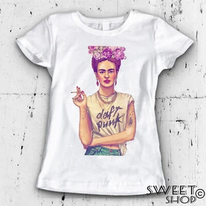 FRIDA DOFT PUNK DAMEN T-SHIRT GESCHENKIDEE GEBURTSTAG WEIHNACHTEN - Bild 1 von 3