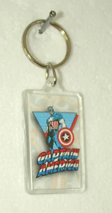 Marvel Comics Avengers Captain America Lucite Style Key Chain New NOS Unused - Picture 1 of 2