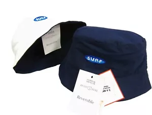 M&S Baby Sun Hat 6-12 Months Reversible Blue White Summer Hat Surf Sea Holiday - Picture 1 of 6