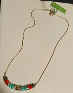 Vera Bradley Flower Shower Carpe Diem 20" Gold Necklace - NWT - Picture 1 of 3