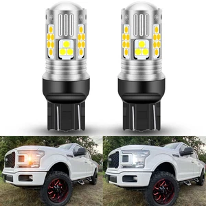 7443 Switchback Amber/White 36-SMD Turn Signal Light DRL LED Bulbs For Ford F150 - Bild 1 von 12