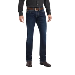 Jeans Ariat M8 slim fit uomo 36x36 zip regolare moderno Ricardo elasticizzato blu scuro - Foto 1 di 13