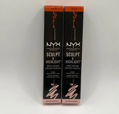 2-NEW NYX Sculpt & Highlight Brow Contour SHBC04-Soft Pink/Auburn - Image 1 of 3