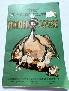 1920's Metropolitan Life Insurance Booklet Mother Goose by Elizabeth C Watson  - Foto 1 di 6