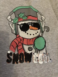 Next Weihnachtspullover Schneemann grau Paillettenoptik Alter 4 - Bild 1 von 9