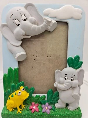 Винтажная отдельно стоящая рамка для картин 3D смола мама и ребенок слоненок декор детской комнаты - Изображение 1 из 4