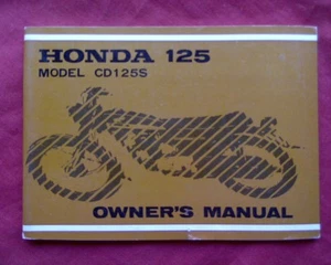 1970 Honda CD125S, CD125 S, CD 125, Owners instruction Manual, book. handbook - Bild 1 von 8