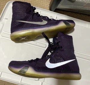 Nike Kobe 10 Elite Elite High Sz 15 718763-505 Purple Mamba Lakers Rare KB8 24 X - Picture 1 of 6