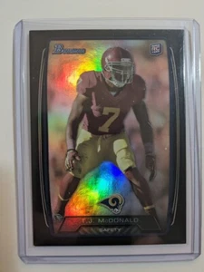 2013 Bowman Rainbow Black Foil T.J. MCDONALD RC #164 ST. LOUIS RAMS / USC 🏈 - Picture 1 of 2