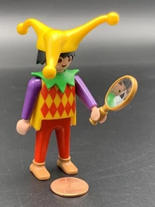 Playmobil Knight - Medieval Figure Kings Court Jester Multi-Color w/ Mirror Hat - Picture 1 of 3