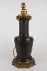 Large Antique Chinese Bronze Tibetan Tower Temple Vase Lamp 18th/19th Century