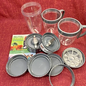 Nutribullet 2 Milling Blades Gaskets cups lip ring lids recipe book smoothie b6 - Picture 1 of 24