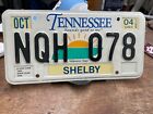 Tennessee License Plate "Sunrise Design" NQH 078 2004 Shelby Rustic Vintage