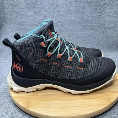 REI Co-op x Outdoor Waterproof Mens Hiking Shoes Size 8 Black Boots Camp Trail - Image 1 of 4