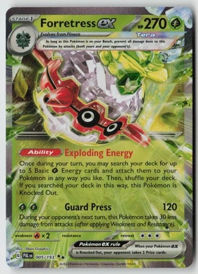 Forretress ex - 005/193 - SV02: Paldea Evolved Holo - PTCG - Image 1 of 2