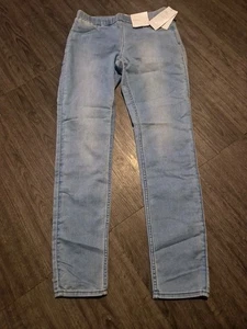 h&m ladies light blue skinny super stretch jeggings size 14 new still with tags - Picture 1 of 3