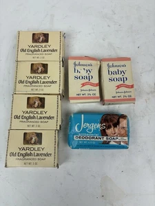 Lote de barras de jabón vintage (7) Yardley lavanda inglesa antigua, Johnson Baby, Jergens - Imagen 1 de 7