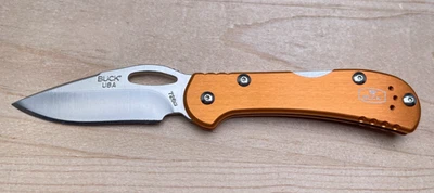 Buck 726 Mini Spitfire Plain Edge Orange Handle Folding Pocket Knife (2018) - Image 1 of 4