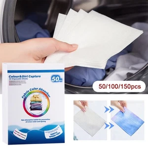 50-150PCS Color Absorbing Paper for Washing Machine Accessories Personal Care♈ - Picture 1 of 11