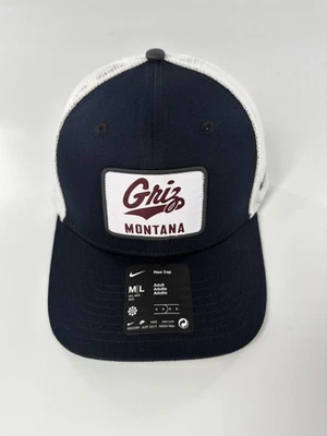 Nike Rise Montana Griz Grizzlies Negro Blanco Malla Snapback Gorra Gorra M/L Nuevo Foto 1 de 4