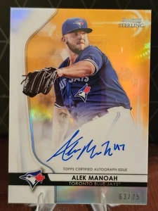 Tarjeta de novato Bowman Sterling Alek Manoah 2020 autógrafo graduado #bspa-AM/75  - Imagen 1 de 2