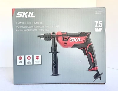 NEW - SKIL 7.5 Amp 1/2in Corded Hammer Drill - HD182001 - Image 1 of 4