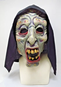 Paper Magic Group Halloween Zombie Reapers Scary Mask Scar-Sores 2003 Hooded - Picture 1 of 11