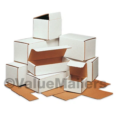 100 - 10 x 7 x 6 White Corrugated Shipping Mailer Packing Box Boxes M1076 - Image 1 of 3