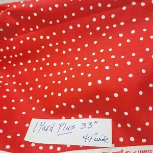 Moda Fabrics Farm Fresh Red Polka Dot Cotton Fabric 1 Yard Plus 33" x 44" - Picture 1 of 5