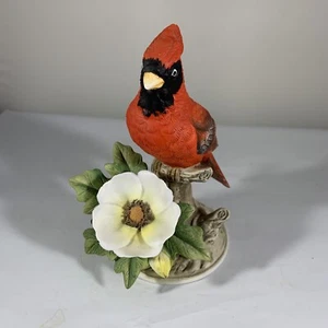 Vintage 6"Cardinal By Andrea #8627 Figurine Bird Porcelain Japan - Picture 1 of 7