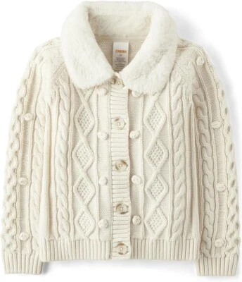 NOVO CARDIGÃ FEMININO MALHA PESADA SUÉTER ALGODÃO TAMANHO 5T POR GYMBOREE * - Imagem 1 de 2