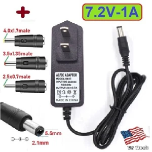 7,2V 1A AC/DC Adapter Netzteil Ladegerät mit 5,5x2,1mm +3 DC Netzstecker Spitzen  - Bild 1 von 9
