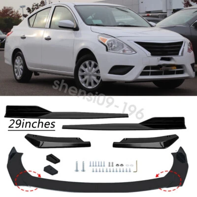 For Nissan Versa Plus Front Rear Bumper Lip Spoiler Splitter Body Kit Side-Skirt - Изображение 1 из 4