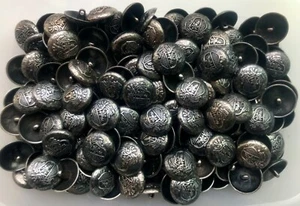 Buttons 23mm 36L Dark Steel Grey Gunmetal Military Coat of Arms Metal Shank L68 - Picture 1 of 24