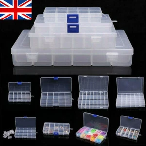24 Compartment Plastic Box Bead Storage Container Organizer Case Jewellery` - Picture 1 of 15