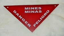 USMC Military Guantanamo Bay Cuba Mine Field Warning Sign - NEW OLD STOCK
