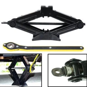 2 Ton Scissor Wind Up Jack for Car Van w/ Ratchet Wheel Lug Wrench Speed Handle - Picture 1 of 5