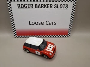 Scalextric Micro Mini Cooper Rally Challenge Red #1 1/64th Slot Car - Picture 1 of 8