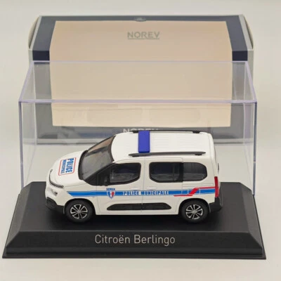 Norev 1/43 Citroen Berlingo Police Municipale Diecast Model Car Collection White - Immagine 1 di 4