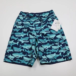 Gap Kids Boys Small Regular Sharks Print Board Shorts Swim Trunks Shorts NEW - Picture 1 of 9