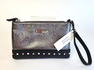 Banana Republic Silver Black Studded Convertible Wristlet Shoulder Purse NWT - Picture 1 of 5