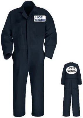 New COVERALLS Custom Printed Personalized Company Name - Image 1 of 2