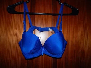 MAMIA ROYAL BLUE PUSHUP BRA, UNDERWIRE, HEAVY PADDING, SIZE 32 B, BR4096PLU,NWOT - Picture 1 of 3